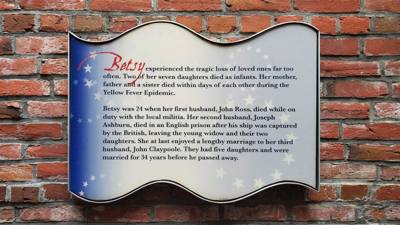Betsy Ross House…the house that wasn’t really hers!  

She rented space there for many years after her husband passed aw
