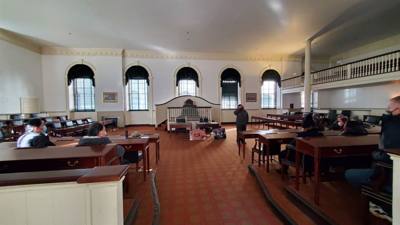 After spending a short time at the Liberty Bell Center, we set out for Independence Hall.  

Historically one of the mos